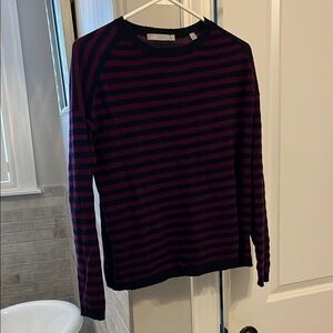 Vince Women's Striped Sweater - Black and Purple